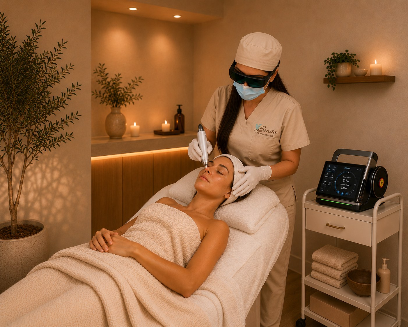 Medically guided Endolaser care in a calm Bonita Spa and Wellness treatment setting